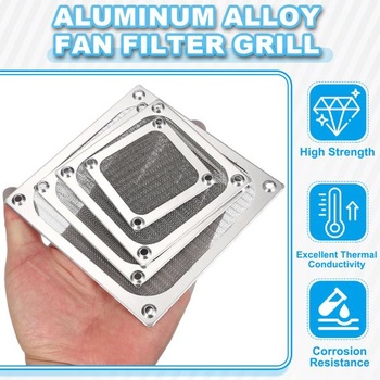 PATIKIL 92mm kryty ventilátorů s prachovým filtrem, 2 kusy, ultrajemná hliníková síťovina, ochrana