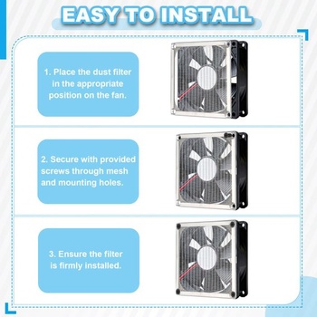 PATIKIL 92mm kryty ventilátorů s prachovým filtrem, 2 kusy, ultrajemná hliníková síťovina, ochrana