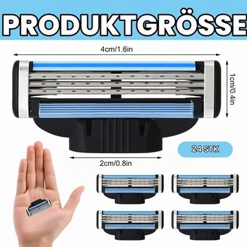24 upgradovaných žiletiek pre Gillette Mach 3, 3drážková žiletka