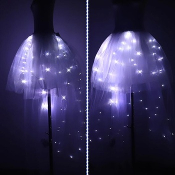 Dámska sukňa Hifot biela s LED svetlami