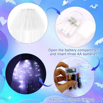 Dámska sukňa Hifot biela s LED svetlami