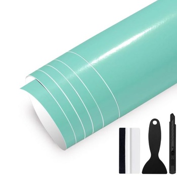Lesklá polepová fólia na auto 30 cm x 300 cm, samolepiaca polepová fólia na auto s vzduchovými