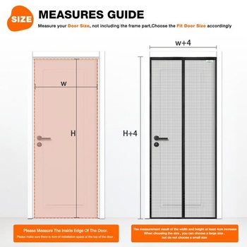 SIEŤOVÁ SIEŤ PROTI HMYZU Balkónové dvere 120x200cm | Vysoko kvalitná magnetická sieť proti hmyzu,