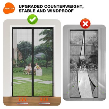 SIEŤOVÁ SIEŤ PROTI HMYZU Balkónové dvere 120x200cm | Vysoko kvalitná magnetická sieť proti hmyzu,