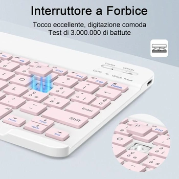 Prenosná Bluetooth klávesnica a myš SOPPY, mini klávesnica, dobíjacia, bezdrôtová klávesnica pre