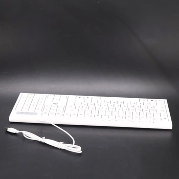 Rii Wired Slim Business klávesnica (USB) pre počítač, notebook (Windows a macOS), QWERTZ nemeckej