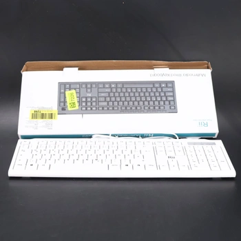 Rii Wired Slim Business klávesnica (USB) pre počítač, notebook (Windows a macOS), QWERTZ nemeckej