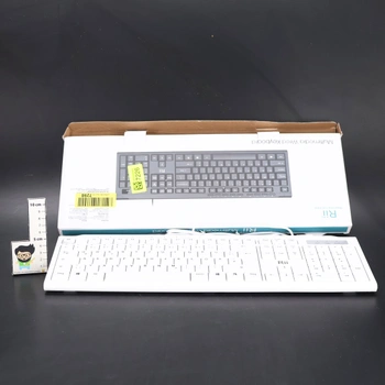 Rii Wired Slim Business klávesnica (USB) pre počítač, notebook (Windows a macOS), QWERTZ nemeckej