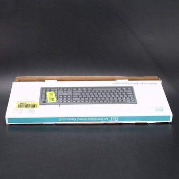 Rii Wired Slim Business klávesnica (USB) pre počítač, notebook (Windows a macOS), QWERTZ nemeckej