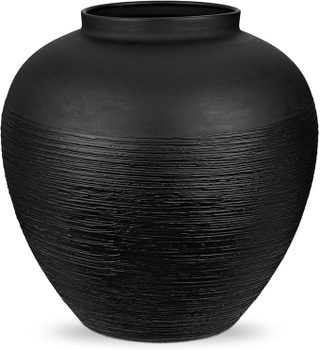 Váza Briful kovová černá 29 cm