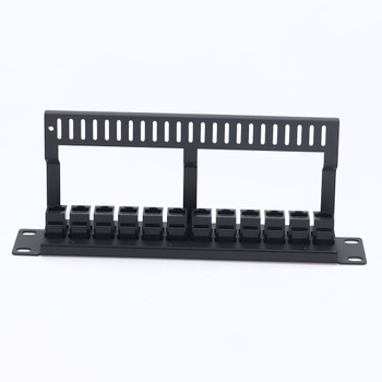 12portový patch panel GeeekPi Cat6, 1U pro 10palcové racky – modulární panel s Keystone spojkami a