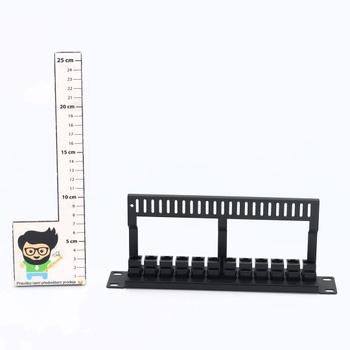 12portový patch panel GeeekPi Cat6, 1U pre 10palcové racky – modulárny panel s Keystone spojkami a