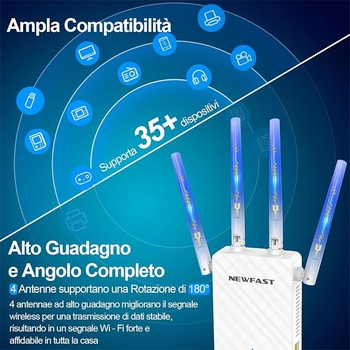 Zosilňovač WiFi signálu Newfast