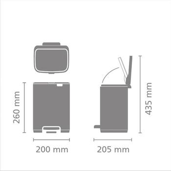 Brabantia Bo šliapací kôš béžový