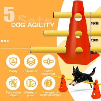 Sada na agility XEIYEI Cavaletti 5dílná 23cm
