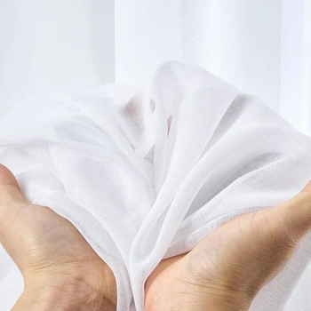TOPICK Záclonové panely s pútkom, sada 2 kusov, V 160 x Š 140 cm, biele (balenie po 2 ks)