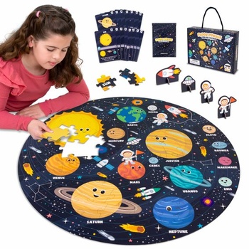 BONNYCO XXL detské puzzle Slnečná sústava so 70 veľkými…