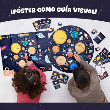 BONNYCO XXL detské puzzle Slnečná sústava so 70 veľkými dielikmi s planétami