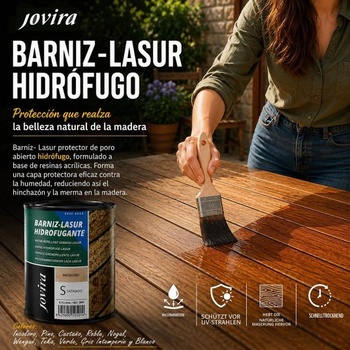JOVIRA PINTURAS Vodeodolné moridlá na drevo, saténový povrch, na vodnej báze, chránia, zdobia a