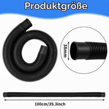 Bazénová hadice 38 mm 1 m náhradní hadice k bazénové hadici, hadice pro bazénové čerpadlo, bazénová