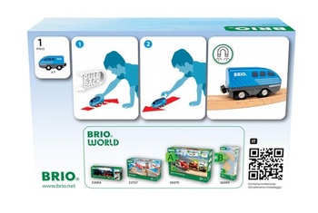 Vláčik BRIO World s naťahovacím motorom - hračka pre deti od 3 rokov