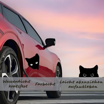 7dielna sada vtipných samolepiek na autá s mačkami, samolepiek na autá s kreslenými zvieratkami,