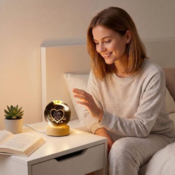 Dárky pro ženy - Je tak dobré, že existuješ, 60mm křišťálová koule ve tvaru srdce, dárky pro