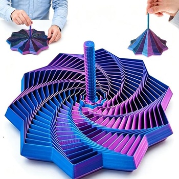 3D Fidget hračka rozšírená senzorická fidget hviezda s rotujúcou ručnou hračkou pre úľavu od stresu,