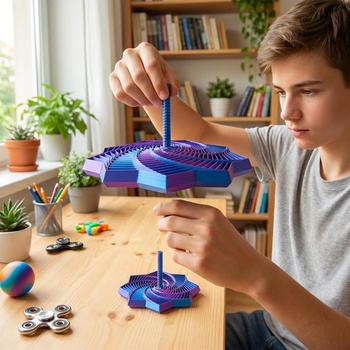 3D Fidget hračka rozšírená senzorická fidget hviezda s rotujúcou ručnou hračkou pre úľavu od stresu,