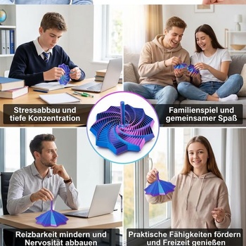 3D Fidget hračka rozšírená senzorická fidget hviezda s rotujúcou ručnou hračkou pre úľavu od stresu,