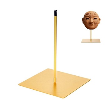 AHANDMAKER Kovový stojan na vystavenie zlatých štvorcových sôch, stojan na artefakty, držiak na