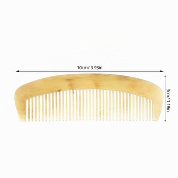 Rohový hrebeň z prírodnej rohoviny, antistatický, šírka 10 cm, svetlo žltý, veľkosť 1 (viď obrázok)