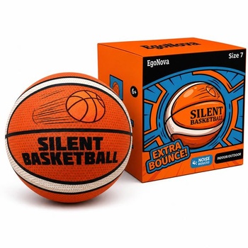 Tichá basketbalová lopta veľkosti 7 s látkovým poťahom – protišmyková PU pena, vysoký odskok a
