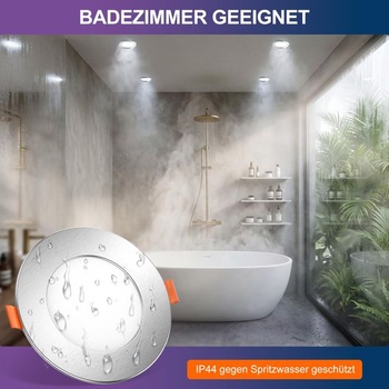 DUSKTEC Sada 6 LED bodových svetiel, 230 V, niklová povrchová úprava, ovládanie aplikácií a Alexou, 7