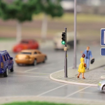 Evemodel 2 kusy HO mierka 1:87 zelená červená žltá model semaforu signálne vozidlo konštrukcia