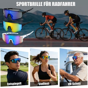 Balení 3 cyklistických brýlí pro muže a ženy, sportovní sluneční brýle, cyklistické brýle s