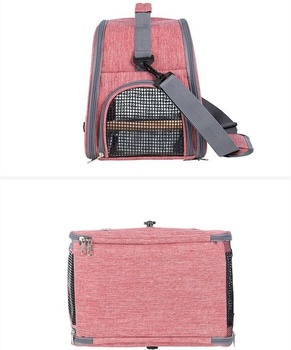 Batoh pro ptáky s dřevěnou tyčí, přepravka pro ptáky s bidýlkem a nerezovým tácem, lehký batoh pro