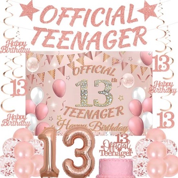 Dekorácia k 13. narodeninám pre dievčatá (teenagerky) - 20 kusov