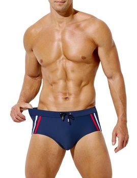 Pánske plavecké nohavičky Casey Kevin Classic Short Tight so sťahovacou šnúrkou A5 - tmavo modré XL
