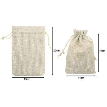 YUNSHANGHE 24dílné jutové sáčky, malé dárkové tašky 15x20 cm, jutové tašky tote, sáčky na šperky se