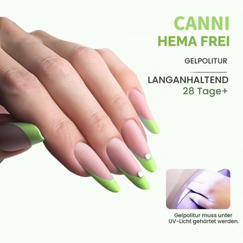 CANNI UV lak na nechty Prírodný trávovo zelený gélový lak na nechty 9034