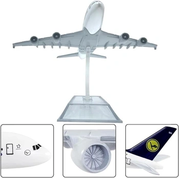 YGCHEN Model letadla z lehké slitiny A380 Lufthansa Model letadla 1/400 Litý kovový model letadla