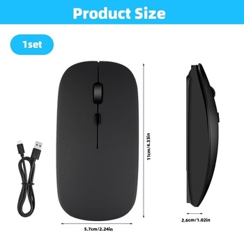 Bezdrôtová dobíjacia myš Bluetooth s 3 nastaviteľnými úrovňami DPI