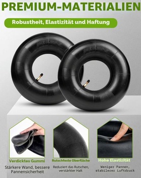 LAOYE 2x duša 15x6.00-6 s uhlovým ventilom TR-87 duša pre záhradný traktor 6.00-6 náhradná duša