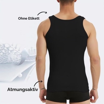 Pánské tílko YouShow, 3/5 kusů, 100% bavlněné, velikost L, 3*černé