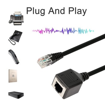 Prodlužovací kabel CERRXIAN 5FT RJ12, 6P6C samec-samice, telefonní kabel pro digitální telefon,