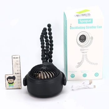 Ventilátor do kočíka Spopal, čierny