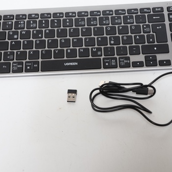 Bezdrátová Bluetooth klávesnice UGREEN (BT5.4+2.4G), ultra tenká nůžková klávesnice, dobíjecí