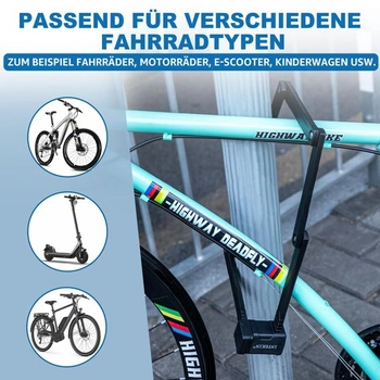 Skladací zámok na bicykel - dĺžka 95 cm, skladací zámok na bicykel s oceľovými článkami - kompaktný zámok