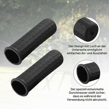 2 náhradné gumové rukoväte na traktory, vnútorný priemer 33 mm, protišmykové gumové rukoväte na traktory